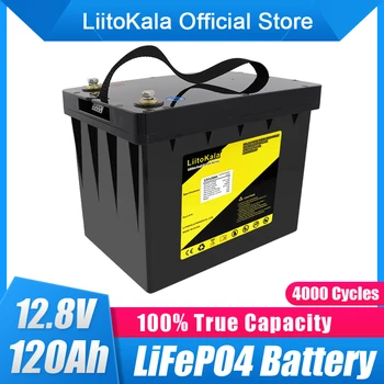 LiitoKala 12V 120AH LiFePO4 Baterije 12.8 V 4s litijeva baterija 4000 Ciklov Za CATL Baterije Ne 120Ah RV Avtodomi Golf Voziček