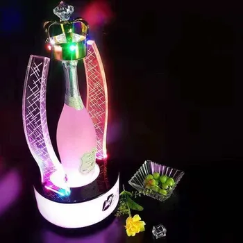 Novo Cesarsko Krono GlowBar LED Polnilna Steklenica za Vino Voditelj Šampanjec Glorifier Prikaz VIP Storitev Pladenj Za nočni klub