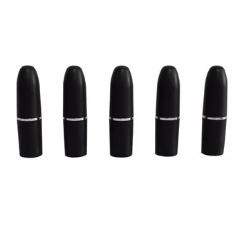 Prazno Bullet Šminka Cevi Svetlo Črno Barvo Okroglo Obliko Lip Gloss Primeru DIY Balzam za Ustnice Kozmetični Posode Ličila Orodje 10pcs/veliko